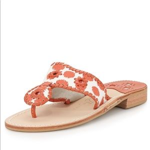 Jack Rogers Orange Cabo Canvas Sandals